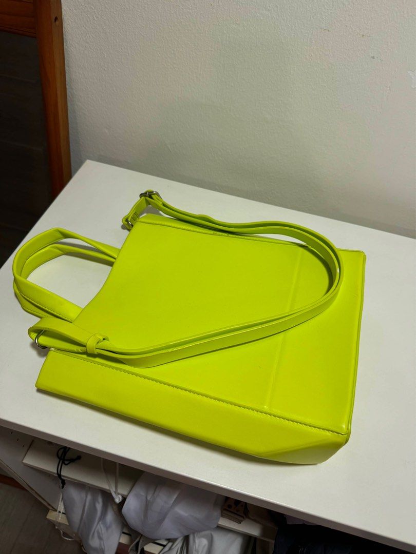 Neon yellow bag zara online