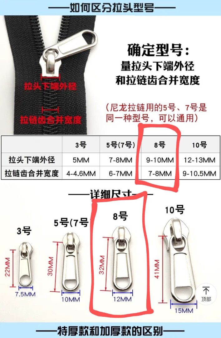 Zip puller (Category: Craft Supplies & Tools) located in Singapore. Submitted by olive123 (Listing ID 1334227007, Image 3). Description: Zip puller replacement 6 pcs Size 8. pls see 3rd pic for details can mail too @$0.80 for postage.