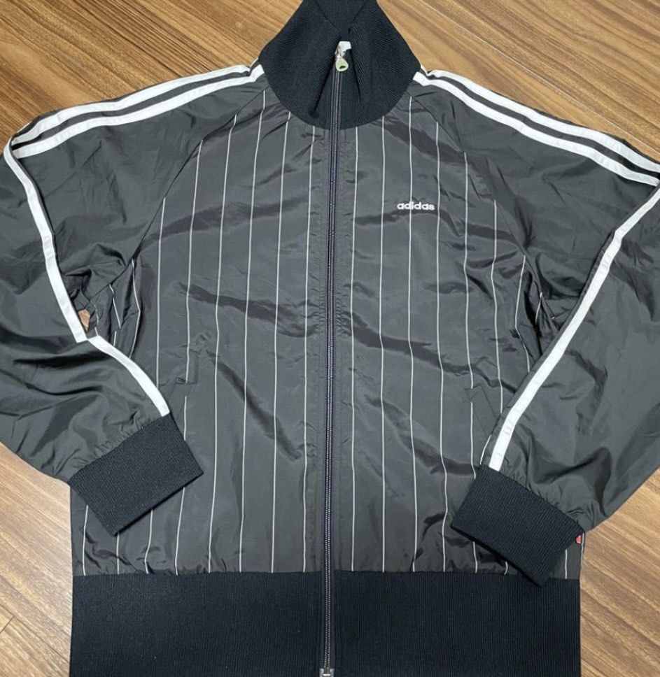 ADIDAS Black Striped Zipper Jacket Medium Women Vintage 90 s Adidas Equipment Activewear Track Jacket Adidas Sports Outfit Jacket Size M Carousell