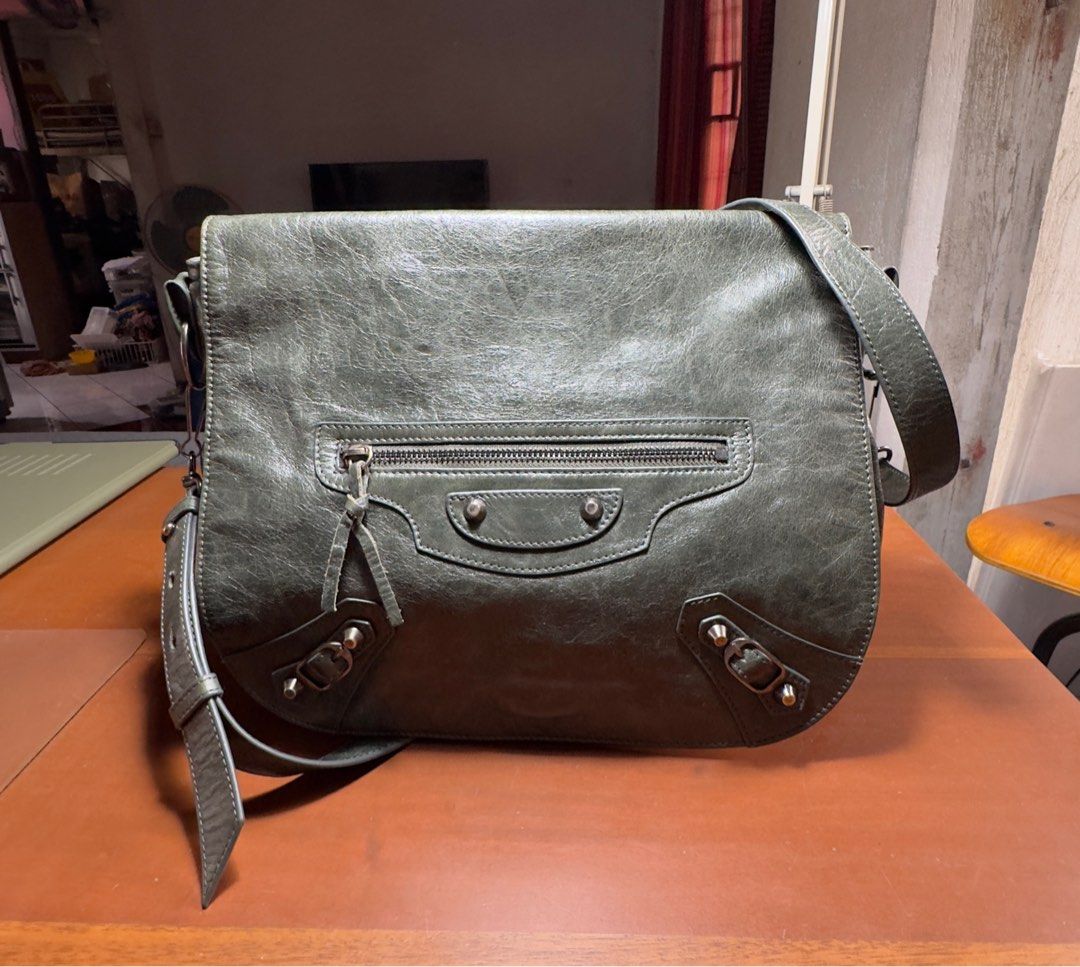 BALENCIAGA Motocross Classic Folk Messenger Bag Luxury Bags Wallets on Carousell