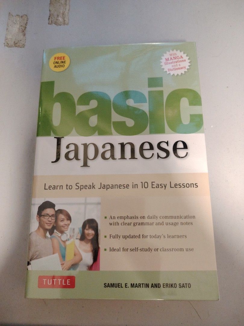 Basic japanese book (Category: Textbooks) located in Caloocan City. Submitted by mlsy83 (Listing ID 1339084555, Image 1). Description: Basic japanese book by tuttle.