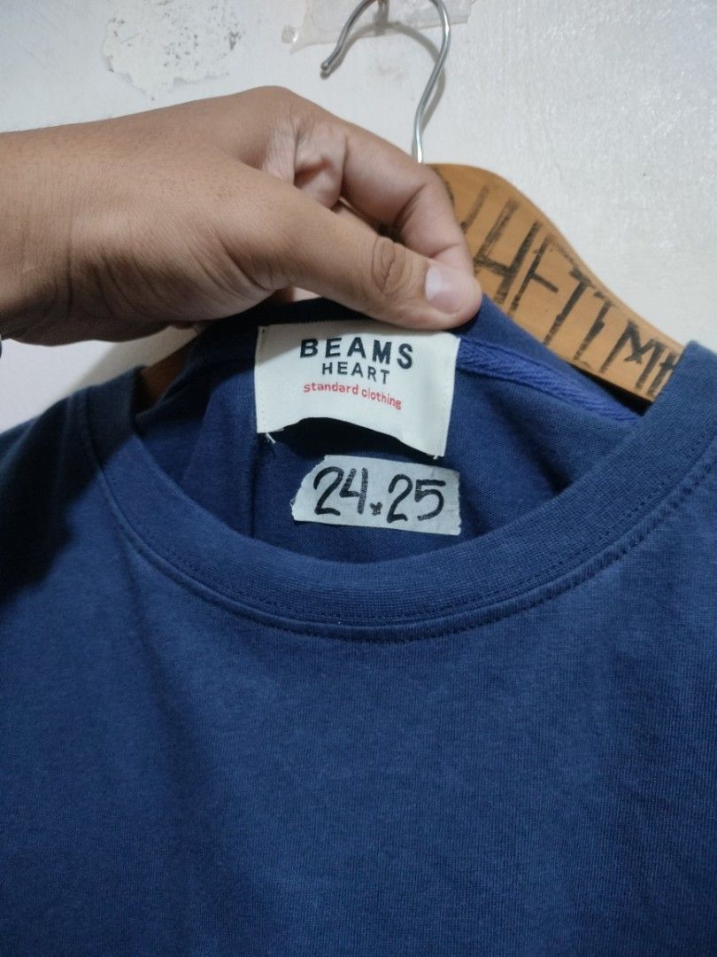 Beams Heart Hanging tee (Category: Shirts) located in Calamba. Submitted by sinauna. (Listing ID 1339140508, Image 2). Description: WTS: Beams Heart Hanging tee Condition/Issues: need wash (Note: Item's not faded. Color may vary due to lighting) Dimension: 24x25 Size on tag: xxxxx Price: Mine - 549+SF Plus shipping fee! Free shipping if you purchase more than 3 items. Also, I can give you a discount in my previous listings so check it out! Thank 