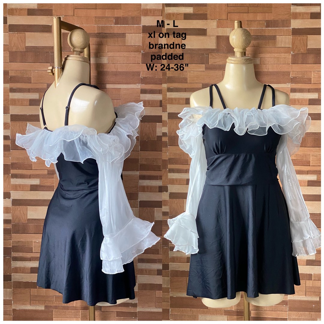 White Birch Sleeveless Swim Dress - Full Size Tie Back Performance Knit main image 1