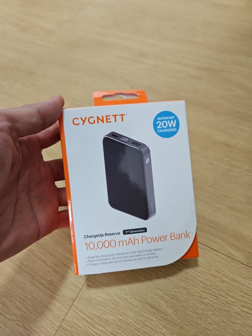 Cygnett Powerbank 10000mah Small Portable Super Slim Powerbank (Category: Power Banks & Chargers) located in Singapore. Submitted by wstuffs_hyxp (Listing ID 1339024645, Image 1). Description: Brand New. Sealed. 10000 powerbank. SMALL and compact for outdoor usage. Fast charge. Small enough to fit into pocket..