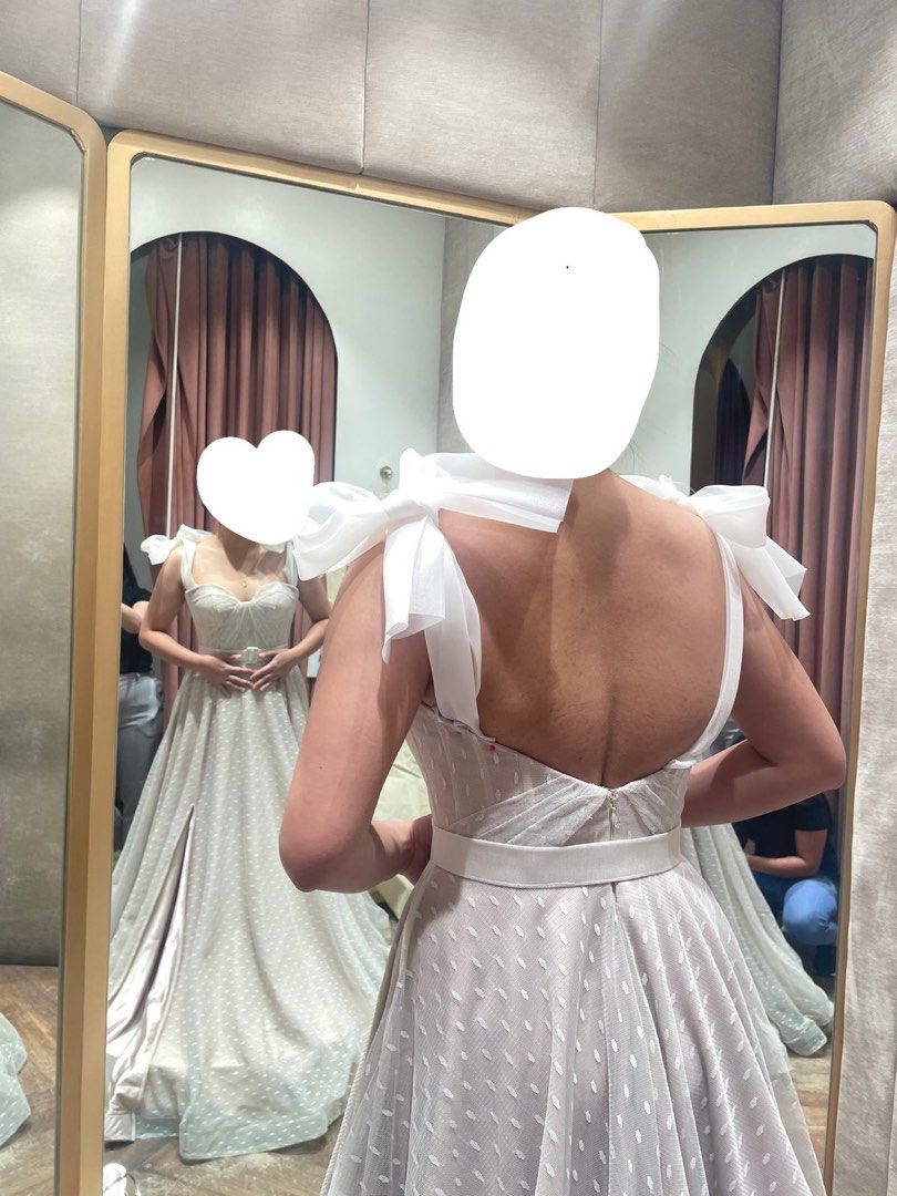 Gown from Studio Ceremonie (Category: Evening dresses & gowns) located in Manila. Submitted by declutteringitems_ (Listing ID 1339040863, Image 3). Description: Original price: 60K Used once during the reception Can fit small to medium.