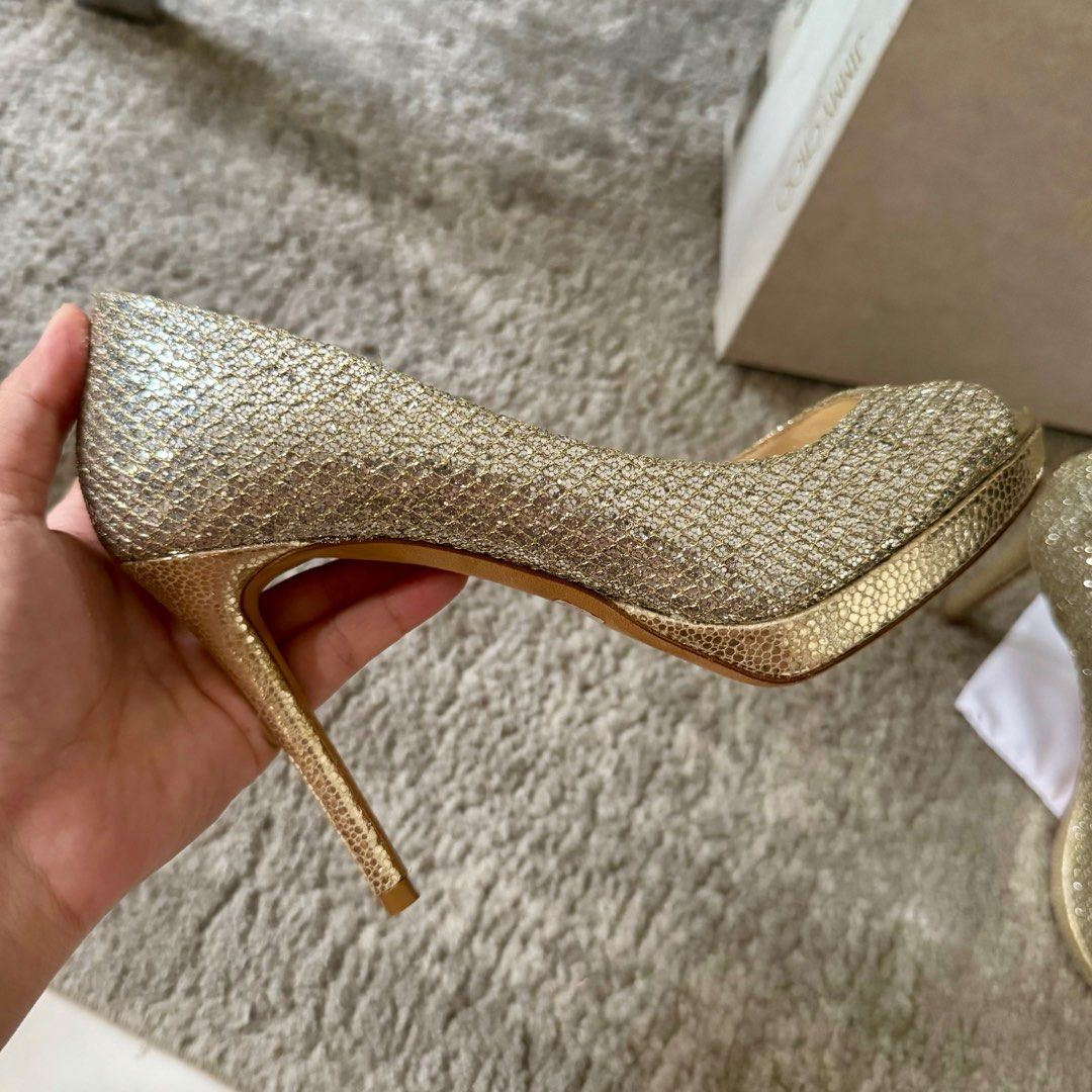 Jimmy Choo Luna Champagne size 36 (Category: Heels) located in Las Pinas. Submitted by sqreph (Listing ID 1339087441, Image 2). Description: SRP: 48,000 My wedding shoes! Only worn it during that day 🥹 Bought in store Still in excellent condition comes with box, receipt, care card, paper bag.