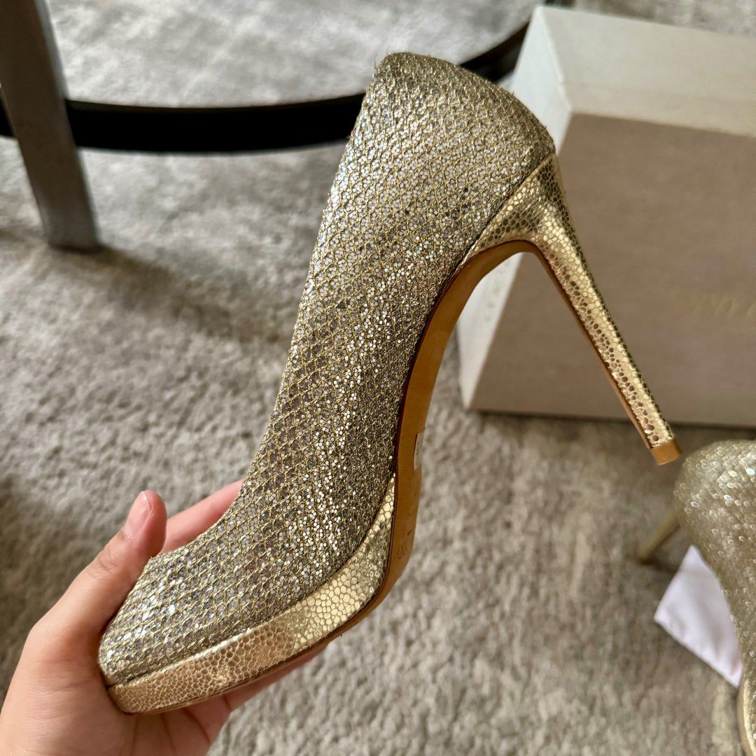 Jimmy Choo Luna Champagne size 36 (Category: Heels) located in Las Pinas. Submitted by sqreph (Listing ID 1339087441, Image 3). Description: SRP: 48,000 My wedding shoes! Only worn it during that day 🥹 Bought in store Still in excellent condition comes with box, receipt, care card, paper bag.