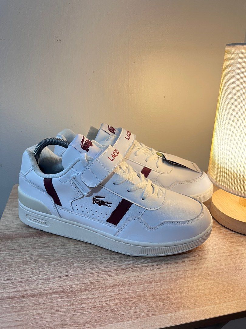 Lacoste T clip velcro (Category: Sneakers) located in Quezon City. Submitted by charddaddy (Listing ID 1339118207, Image 2). Description: Lacoste T clip velcro Sz8 Brandnew Comes with box.