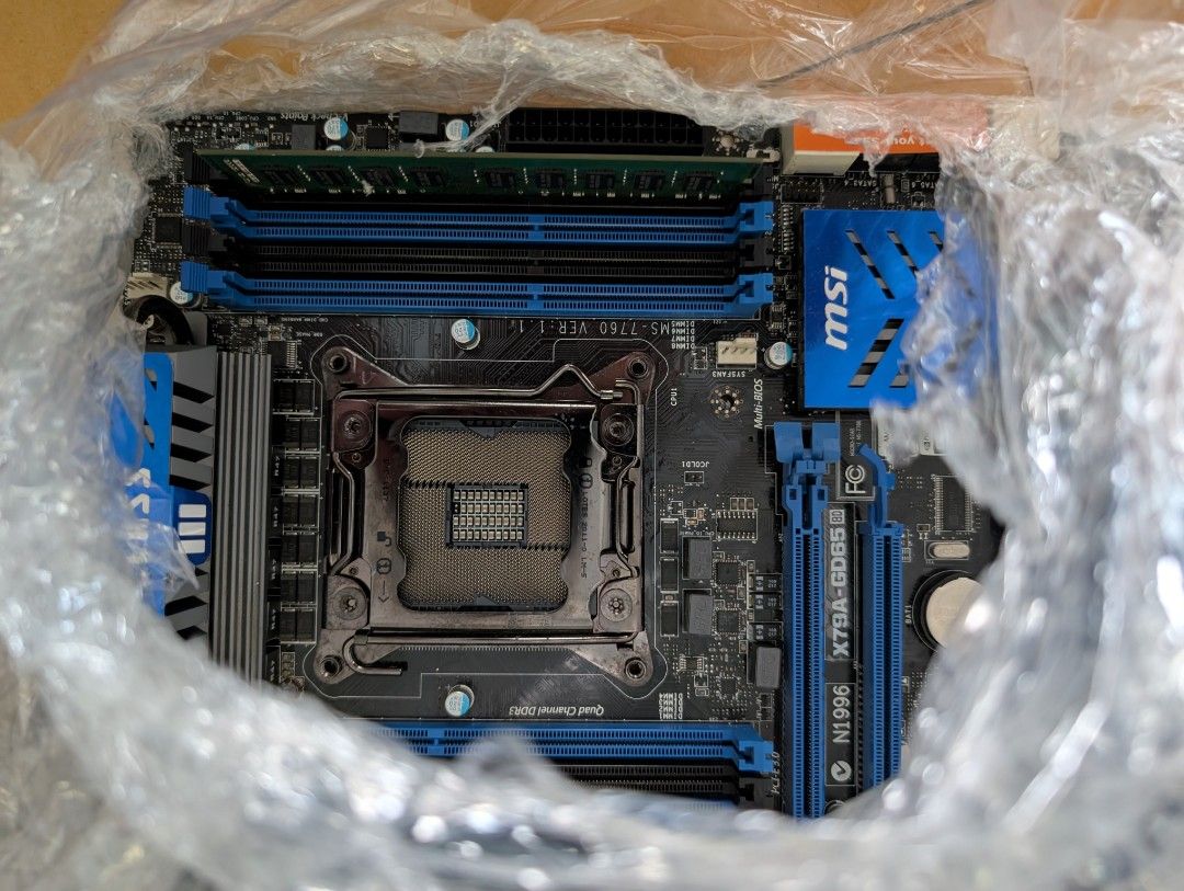 MSI X79A-GD65 X79 Motherboard, ATX In Working Condition, Computers