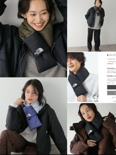 New!!勁抵勁暖The North Face情侶羽絨棉頸巾，經典刺繡logo，三色入。超暖，眾所周知，凍嘅地方，一條頸巾真係好重要！其實唔單保護條頸免氣管受涼易敏感，特別有風嘅時節，冷氣從頸度吹入，真係上身著得幾暖都大打折扣，所以一條保暖嘅頸巾對怕凍嘅人來講真係恩物！64200167177987110