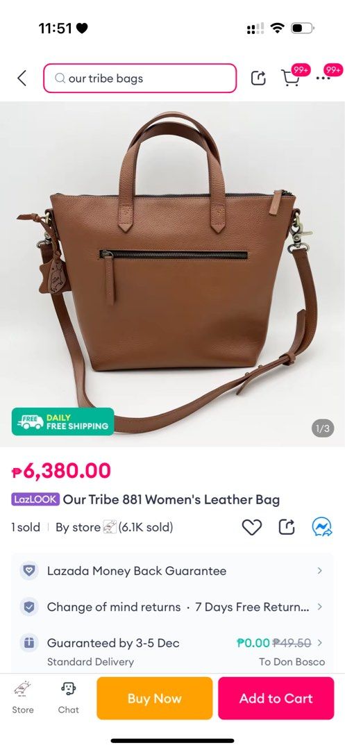 Our Tribe Leather Bag Women s Fashion Bags Wallets Cross body Bags on Carousell