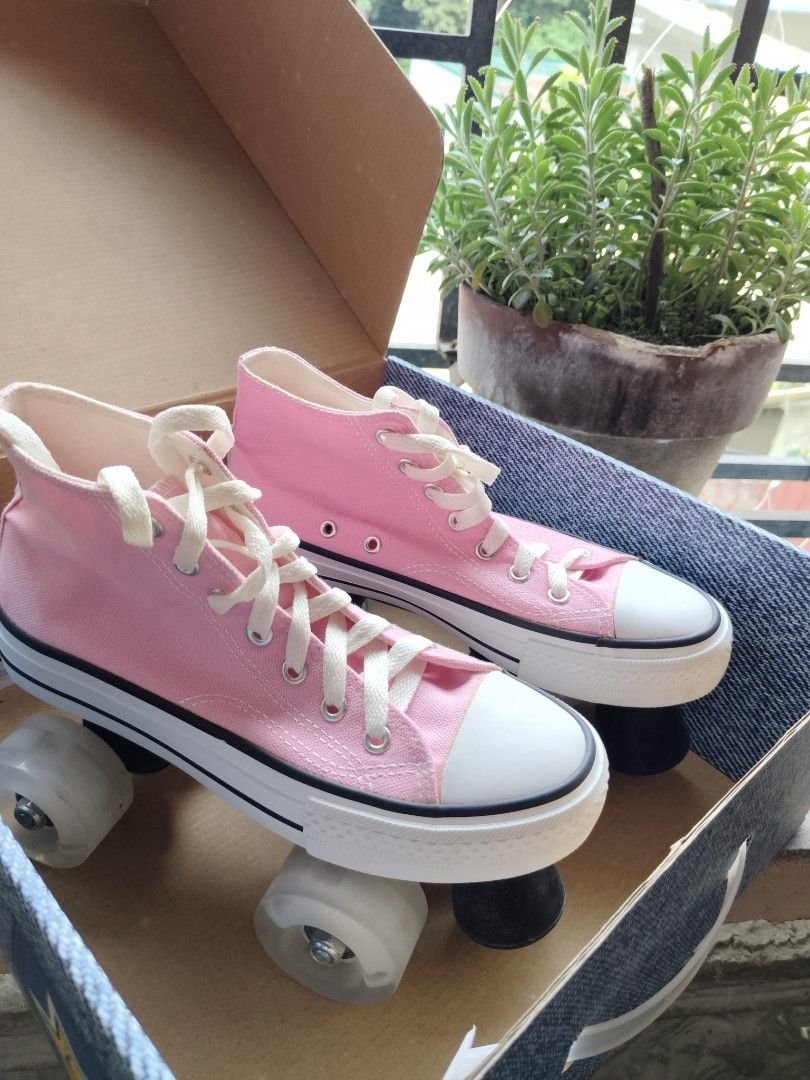 Pink Roller Skates for Women (Category: Activewear) located in Rizal. Submitted by _cess_ (Listing ID 1339021592, Image 1). Description: Canvas Sneaker skates for women with free knee and elbow pad support - size 6 (23.5cm) negotiable price 😉.