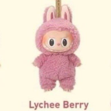 Labubu Exciting Macaron ピンクLychee Berry Labubu The Monsters Exciting Macaron Vinyl Face Series