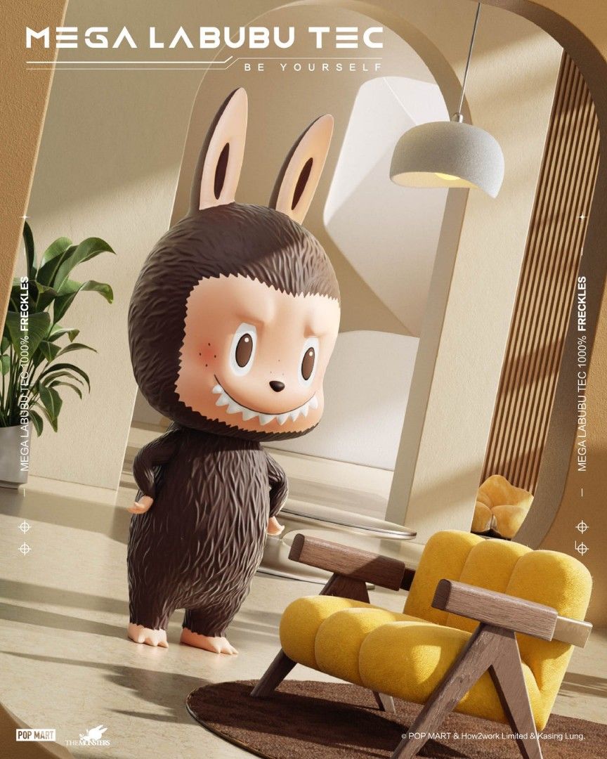 PopMart Mega Labubu Tec 1000% Freckles, Hobbies & Toys, Toys