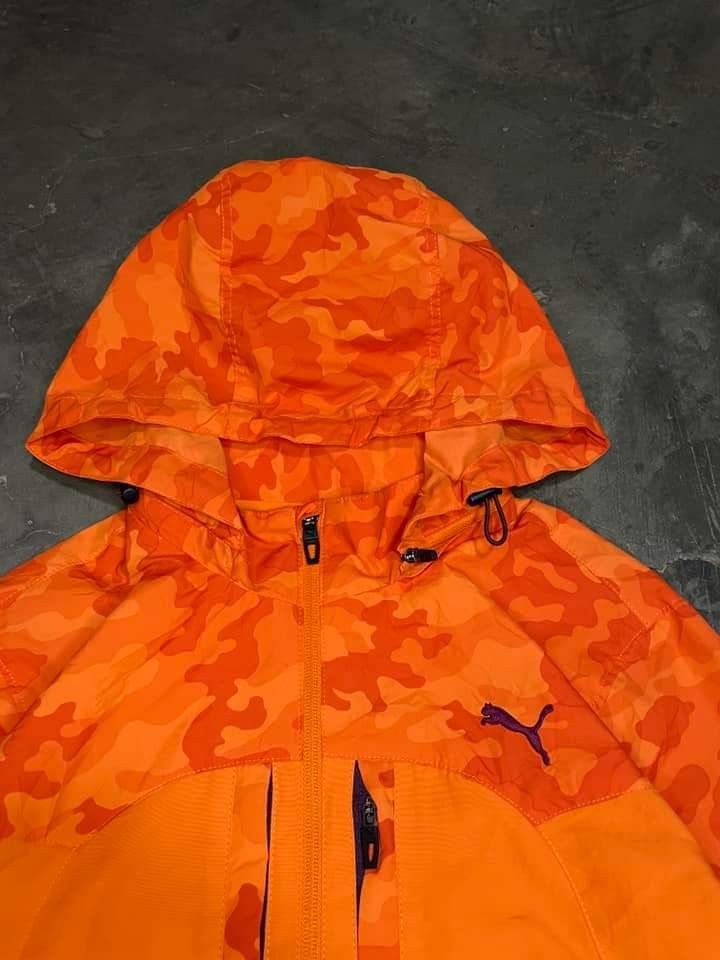 Puma orange camo windbreaker hot sale
