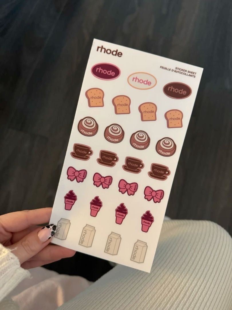 Rhode Sticker (from Pop Up) (Category: Makeup) located in Manila. Submitted by designerarchives.ph (Listing ID 1339099345, Image 1). Description: 🎀 Decorate your Rhode phone case with these cute stickers exclusively from their pop up! 🎀 - From US - 7-10 days estimate arrival - No return, no exchange - Buyer will shoulder local sf NCR: grab or lalamove Provincial: LBC.