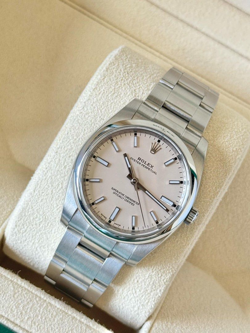 Rolex Rare op 34 white dial. complete set