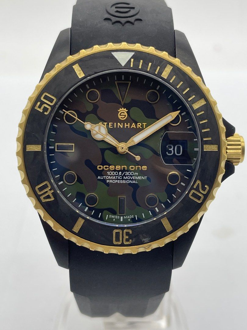 Vintage Military Diver Steinhart Military 42 Automatic Black Diver