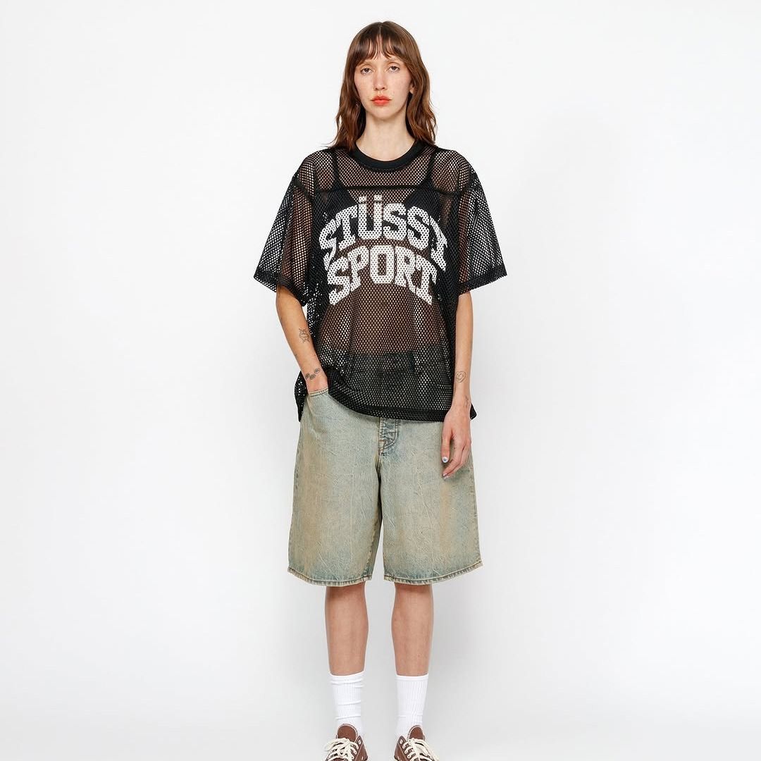 Stussy Sport Jersey Black チーム Tシャツ M（STUSSY】TEAM
