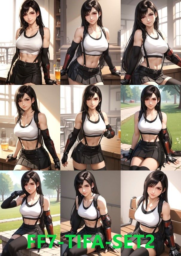 Tifa Lockhart Final Fantasy VII Remake Photocards 3-Set (Category: Raw Singles) located in Iloilo. Submitted by jrmagallanes78 (Listing ID 1339067837, Image 3). Description: It's Tifa, nuff said. Pick any three set for 250Php. Dimensions: 63mm x 89mm (approx) Material: photo paper.