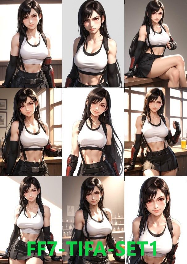 Tifa Lockhart Final Fantasy VII Remake Photocards 3-Set (Category: Raw Singles) located in Iloilo. Submitted by jrmagallanes78 (Listing ID 1339067837, Image 2). Description: It's Tifa, nuff said. Pick any three set for 250Php. Dimensions: 63mm x 89mm (approx) Material: photo paper.