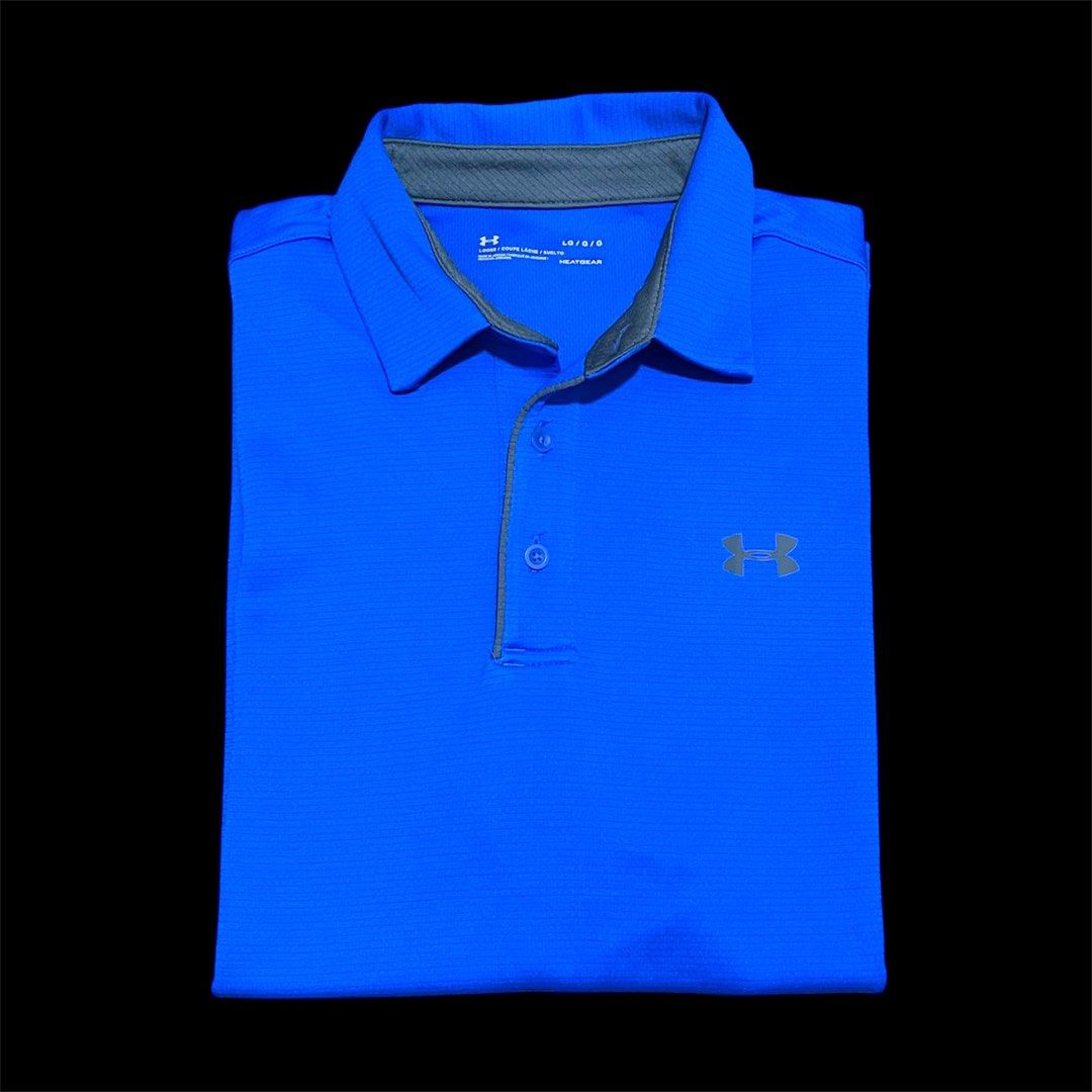 Under Armour Men s HeatGear Polo shirt Large Authentic Men s Fashion Tops Sets Tshirts Polo Shirts on Carousell