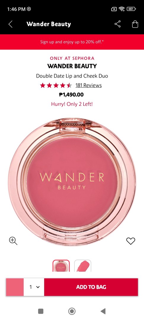 WANDER BEAUTY Double DATE Multi-Tasking Duo – Nude Coral, Veganer Lippenbalsam & Creme Rouge In Einem