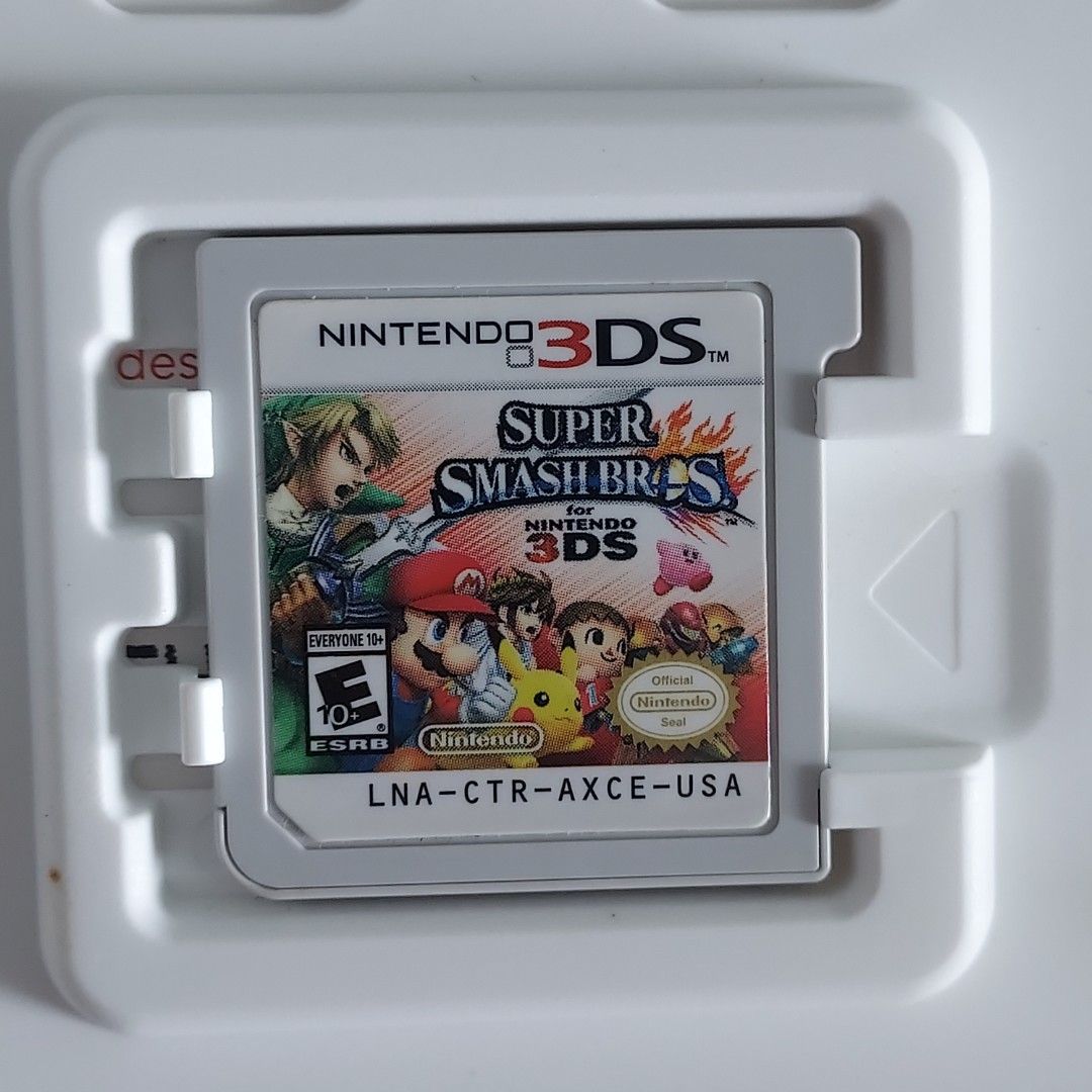 [Free SF!] Super Smash Bros. 3DS (Category: Nintendo) located in Quezon City. Submitted by saladmanderin (Listing ID 1334511966, Image 2). Description: SSB for the 3DS :] - Cartridge is in good condition! Case only has slight discoloration. - USA cartridge; make sure your 3DS/2DS is also USA region (or hacked), otherwise it won't work..