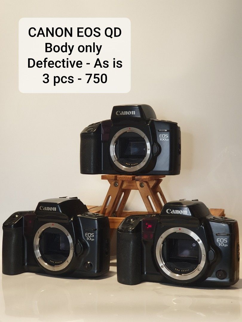 3pcs Canon EOS QD Body Only (Category: Cameras) located in Las Pinas. Submitted by oldsthetics (Listing ID 1334420634, Image 2). Description: 3pcs Canon EOS QD Body Only Untested Declaring it as Defective - As is For display or parts out use Selling 3pcs Set - No break set For 750🔖 Detailed realtime photos/videos are available for a closer look Location Las pinas --📌 MUST READ Before Messaging 📌-- 🔸️Price is posted 🔸️Pickup or Lalamove Buyer