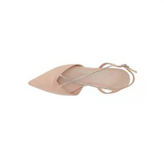 女神鞋 鑽 絲絨 裸色平底鞋 flats nude pink colour same with ck Charles keiths64201445658499110