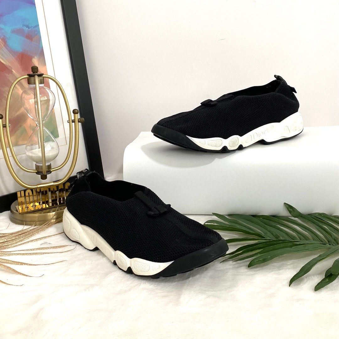 Authentic Dior Black Mesh Fusion Sneakers