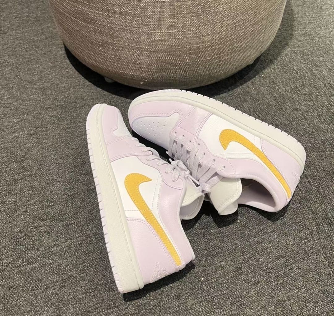 Air Jordan 1 Low WMNS Barely Grape Trendy Low Top Women s White Purple Women s Fashion Footwear Shoe inserts on Carousell
