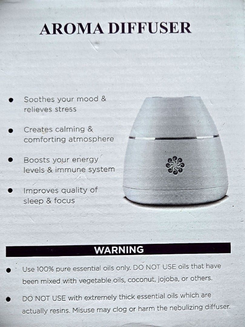 Aroma Diffuser (Category: Fragrance & Deodorants) located in Kuala Lumpur. Submitted by saymin57 (Listing ID 1334458497, Image 2). Description: used a few times. upgrade to bigger unit.