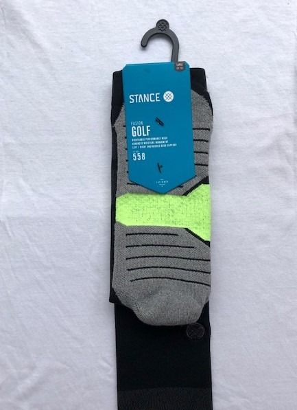 Authentic Stance Fusion Golf Men's Socks Size Large (Category: Socks) located in Paranaque City. Submitted by vanitelab (Listing ID 1334433064, Image 1). Description: Authentic and Brand-new STANCE Fusion Golf Socks Product Description: Breathable Performance Mesh Advanced Moisture Management Left / Right Engineered Arch Support Crew Height Medium Cushion Active Secure Support Sock Size: Large 9-12 Length of socks: 8.3 inches from toe to heel, 8.