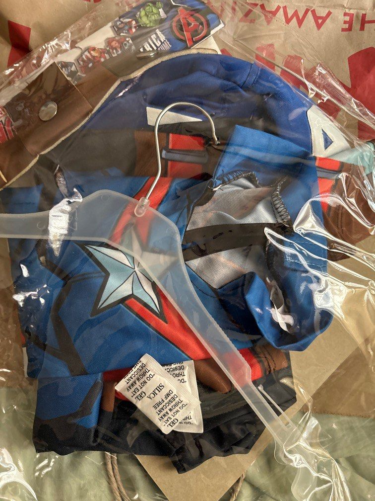 Avengers Captain America costume 10 (Category: Babies & Kids Fashion) located in Muntinlupa City. Submitted by sab.cab (Listing ID 1334407537, Image 3). Description: Never used. Tried to fit but hindi kasya.
