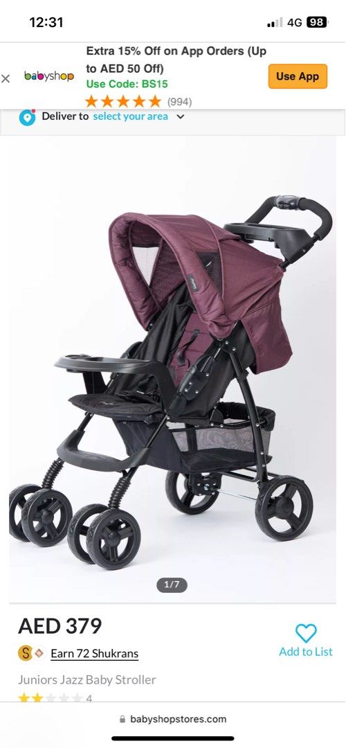 Juniors jazz baby stroller online