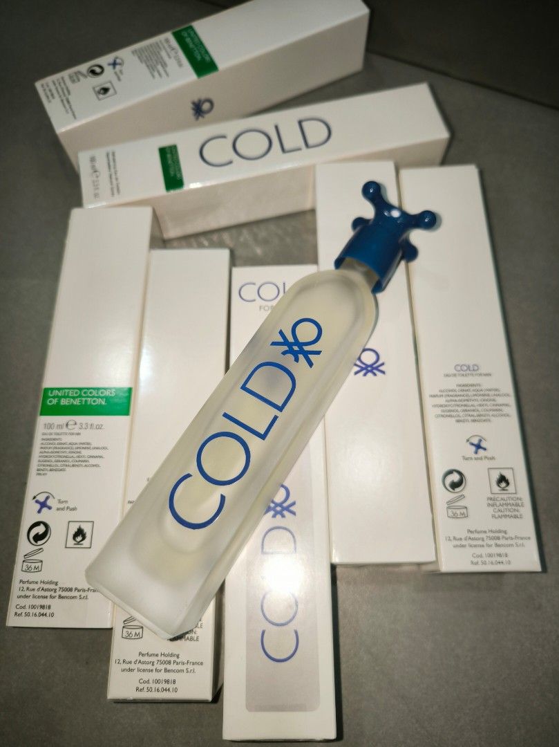 Benetton Cold EDT Eau de Toilette Fragrance Perfume Made in Italy