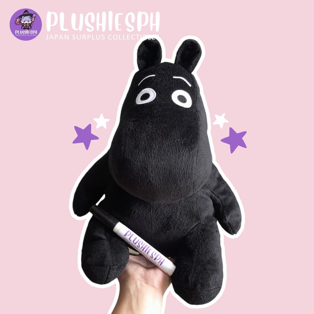 BLACK MOOMIN PLUSH (Category: Plushies & Soft Toys) located in Los Banos. Submitted by plushiesph (Listing ID 1334426737, Image 3). Description: BLACK MOOMIN PLUSH ● May etiketa ● Ang cute nito 🙂 ● Japan surplus item ● P550 + SF ⭐️⭐️ Mode of Payment: ⭐️⭐️ ✅️ GCASH ✅️ 2 days reservation ⭐️⭐️ Mode of Delivery: ⭐️⭐️ ✅️ J&T Express ✅ ️Flash Express 👍 Everyday shipping basta paid at may mag pick up na rider po.