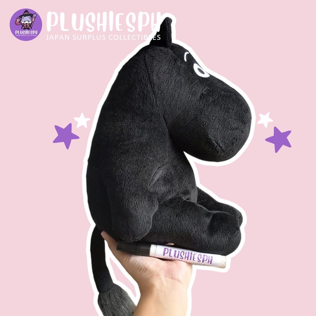 BLACK MOOMIN PLUSH (Category: Plushies & Soft Toys) located in Los Banos. Submitted by plushiesph (Listing ID 1334426737, Image 2). Description: BLACK MOOMIN PLUSH ● May etiketa ● Ang cute nito 🙂 ● Japan surplus item ● P550 + SF ⭐️⭐️ Mode of Payment: ⭐️⭐️ ✅️ GCASH ✅️ 2 days reservation ⭐️⭐️ Mode of Delivery: ⭐️⭐️ ✅️ J&T Express ✅ ️Flash Express 👍 Everyday shipping basta paid at may mag pick up na rider po.