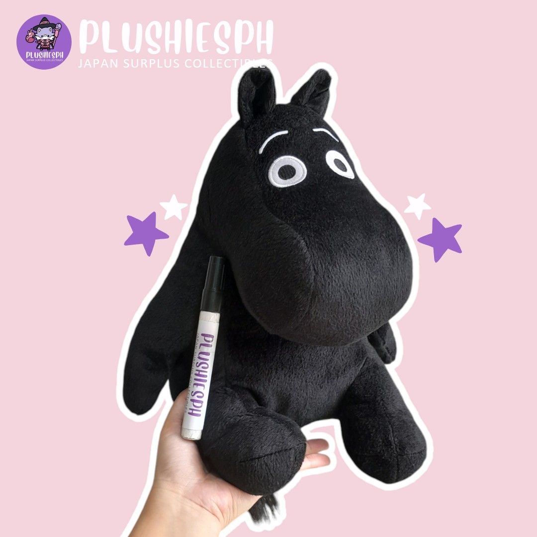 BLACK MOOMIN PLUSH (Category: Plushies & Soft Toys) located in Los Banos. Submitted by plushiesph (Listing ID 1334426737, Image 1). Description: BLACK MOOMIN PLUSH ● May etiketa ● Ang cute nito 🙂 ● Japan surplus item ● P550 + SF ⭐️⭐️ Mode of Payment: ⭐️⭐️ ✅️ GCASH ✅️ 2 days reservation ⭐️⭐️ Mode of Delivery: ⭐️⭐️ ✅️ J&T Express ✅ ️Flash Express 👍 Everyday shipping basta paid at may mag pick up na rider po.