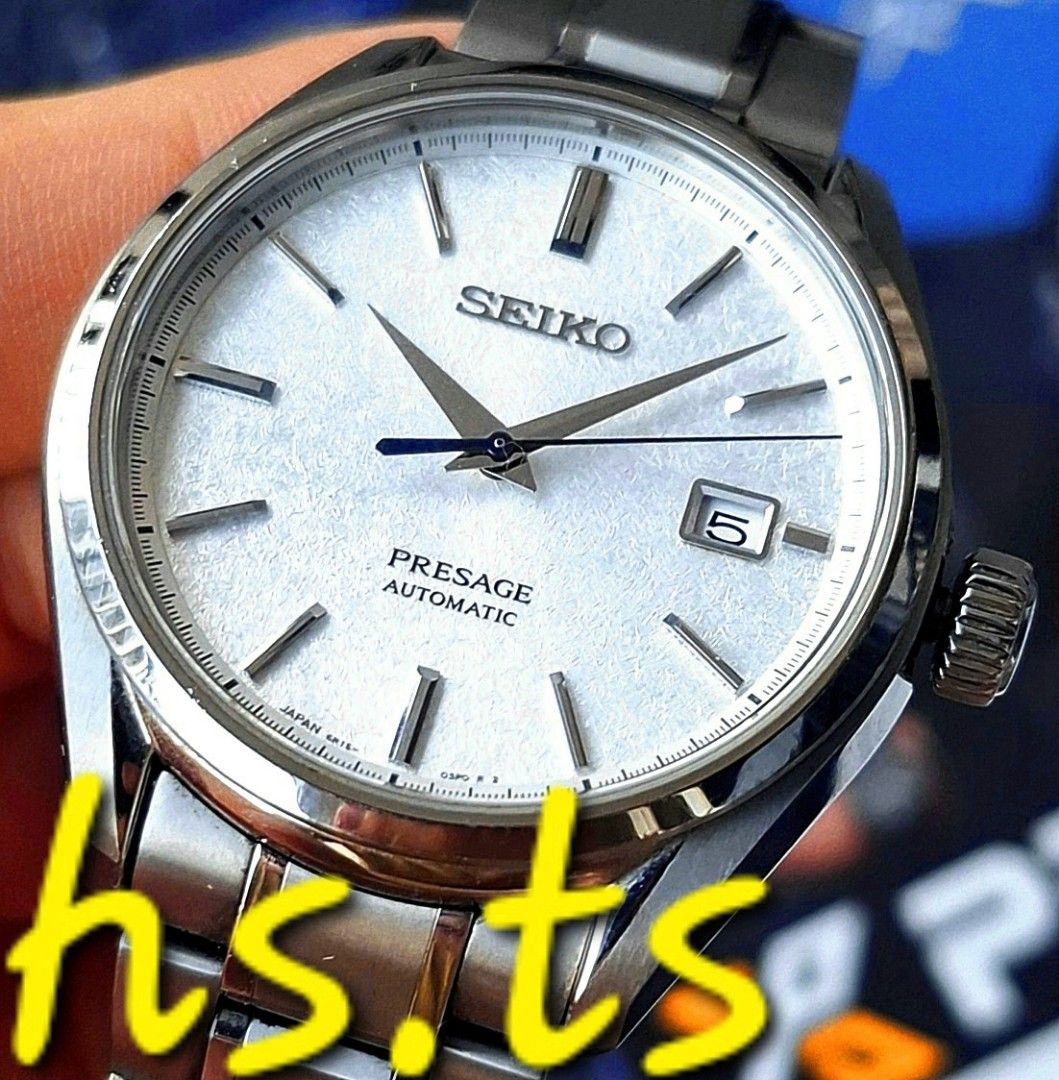 CHEAPEST JDM SARX055 Seiko Snowflake White Baby GS 42mm Automatic Titanium Presage Dress Watch Discontinued Men s Fashion Watches Accessories Watches on Carousell