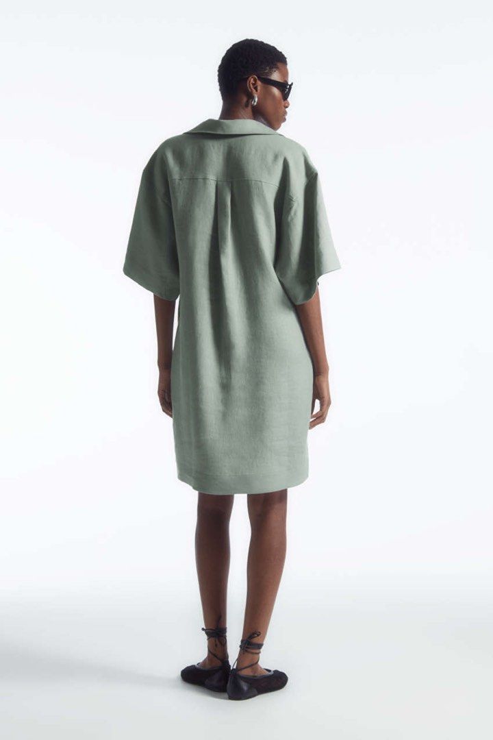 cos sage green dress Sage Green Satin Column Devin Maxi Dress