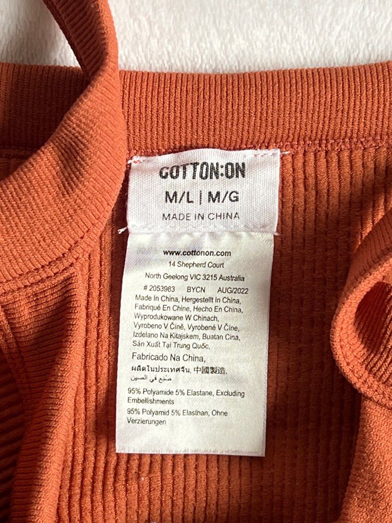 Cotton on cami crop top (Category: Sleeveless) located in Tuguegarao City. Submitted by orymiming (Listing ID 1334413721, Image 3). Description: Cotton on cami crop top size M but can fit S-M.