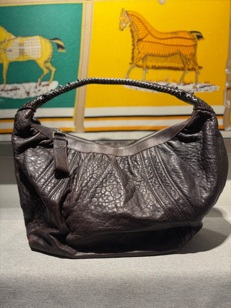 Fendi small spy bag zucca lamb calf discount