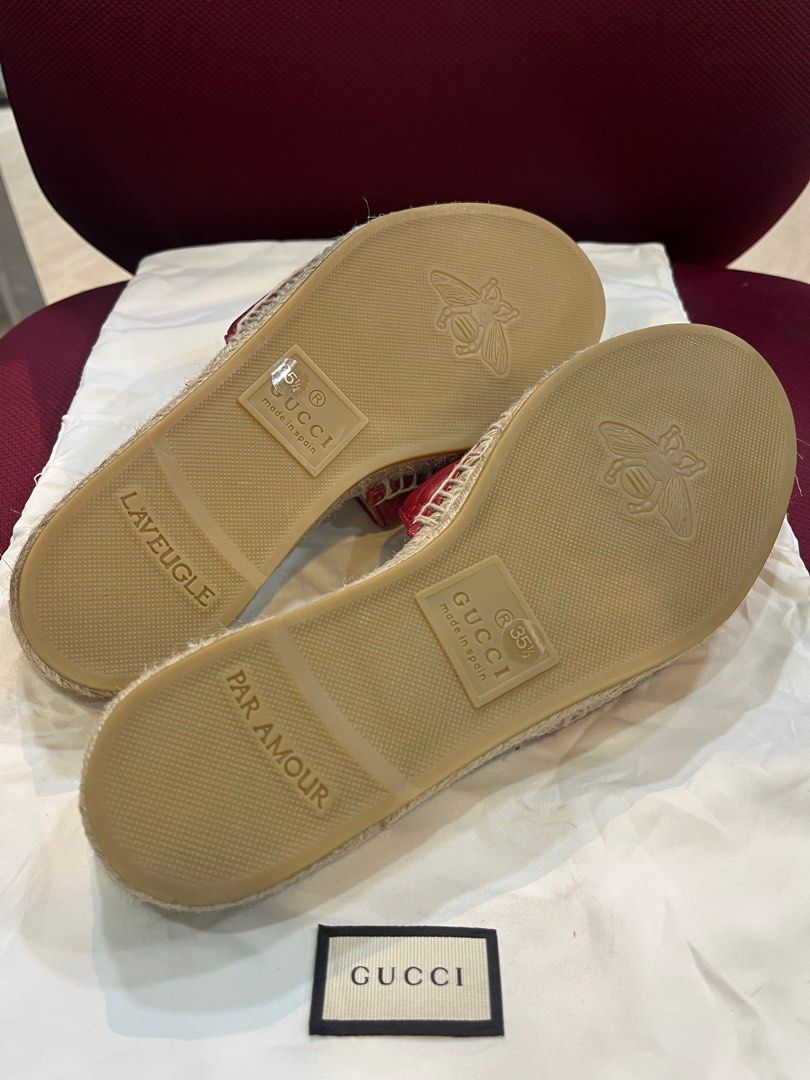 Gucci espadrilles Women s Fashion Footwear Flats Sandals on Carousell