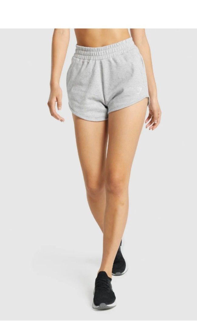 Gymshark Training Sweat Shorts Grey Marl Women s Fashion Activewear on Carousell