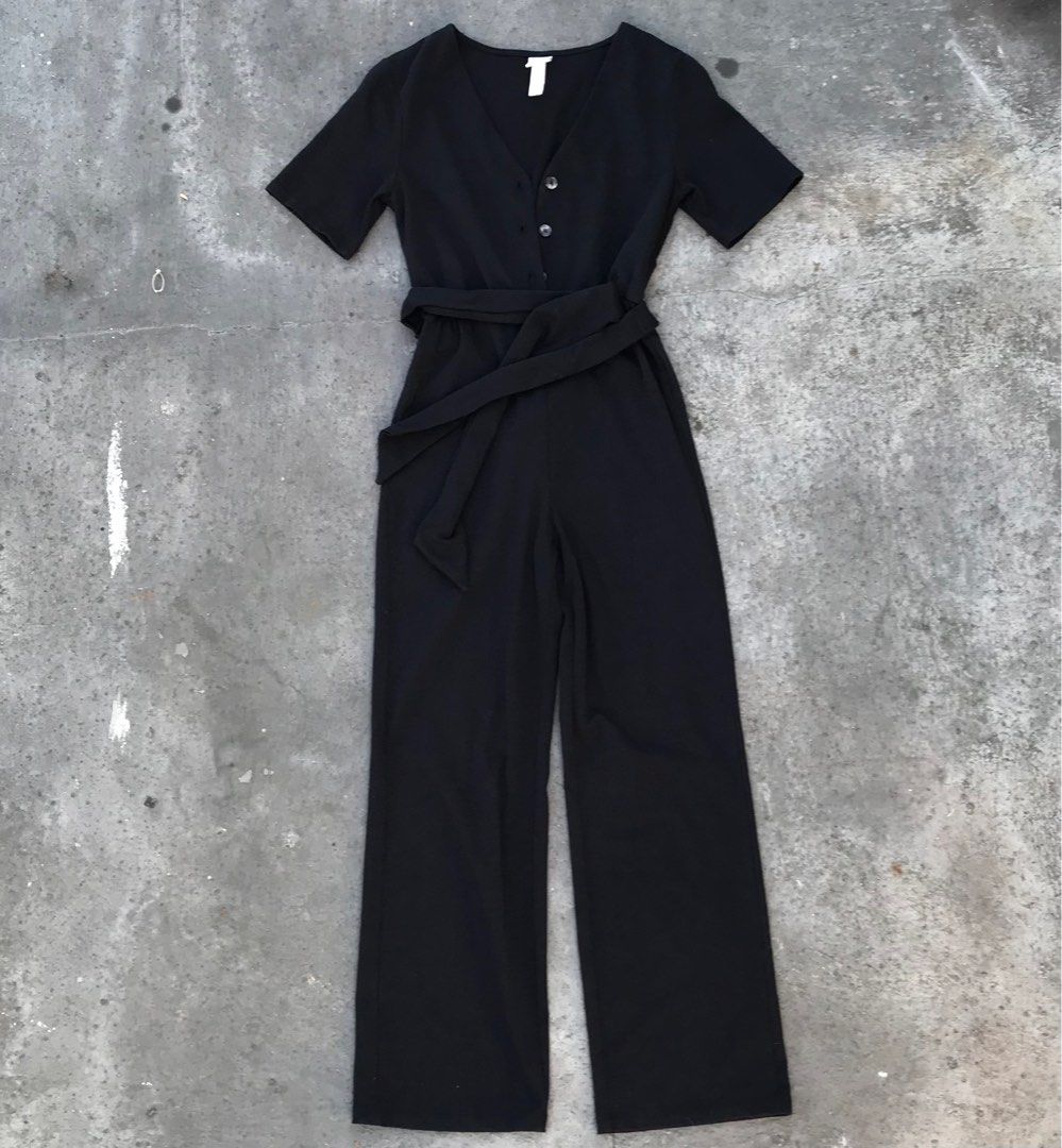 H&m cotton jumpsuit discount