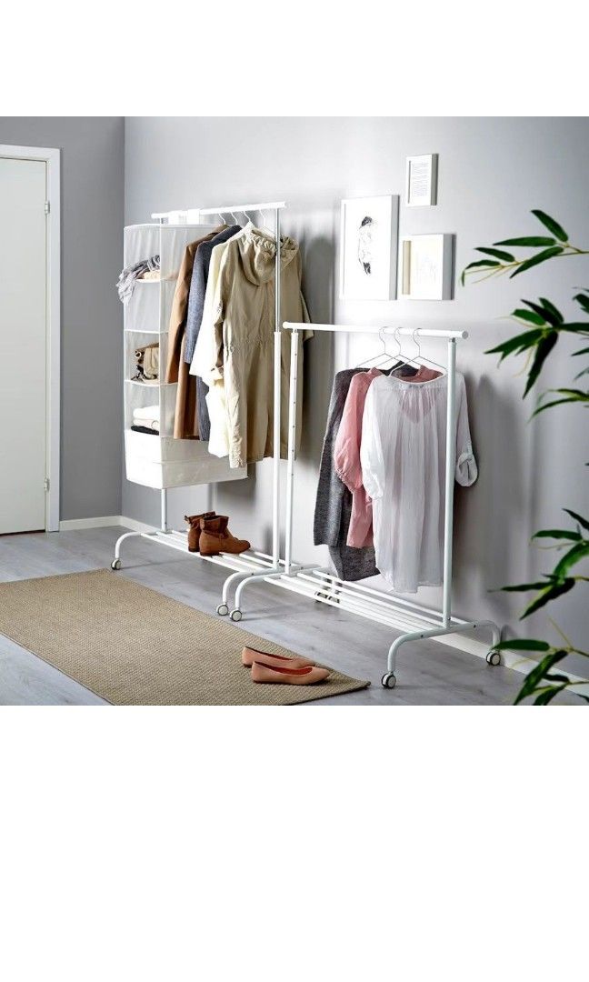 IKEA Clothes Rack RIGGA Furniture Home Living Furniture Shelves Cabinets Racks on Carousell