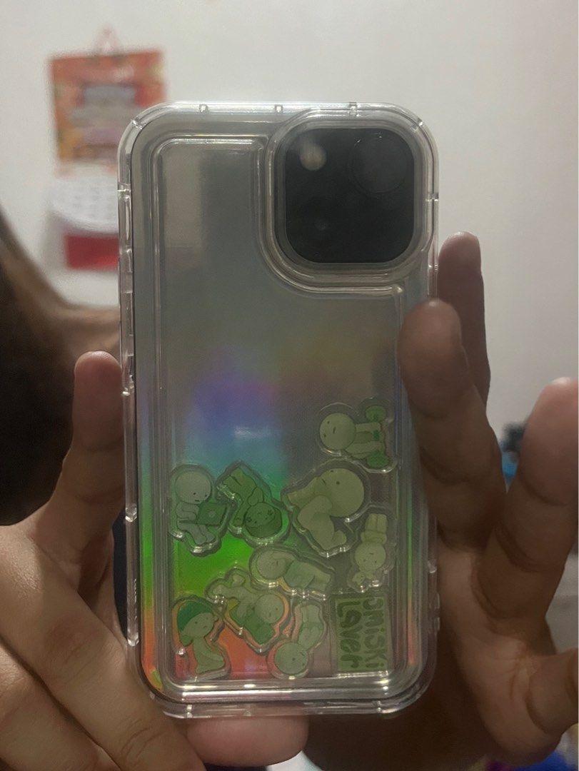 Ip 13 mini, Smiski shaker case (Category: iPhone 13 Series) located in Pasay City. Submitted by kanmei (Listing ID 1334435459, Image 1). Description: Bought it for P300 .