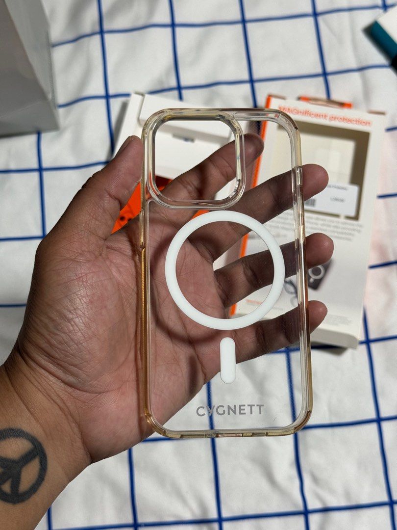 iPhone 14 Pro - Cygnett Clear Magsafe Case (Category: Cases & Sleeves) located in Carmona. Submitted by marlaurente (Listing ID 1334453723, Image 2). Description: honest issue: may signs of yellowing sa sides. sobrang kapit ng magsafe! rfs: changed phone, decluttering quezon city, timog, or biñan laguna. can do delivery!.